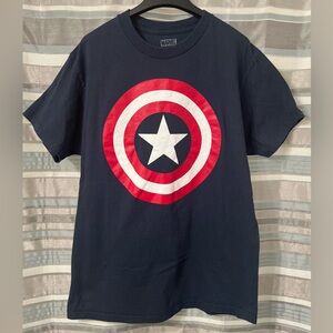 Marvel Captain America Shield Navy Blue Shirt
